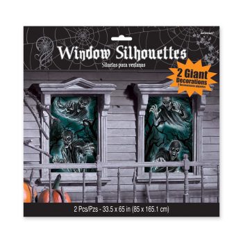 Cemetery Window Silhouettes 2ct