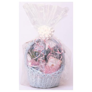 Clear Cello Basket Bag 24in x 25in