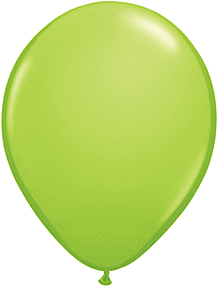 A shiny green balloon with a smooth surface.