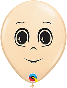 A smiling balloon with a cute, expressive face.