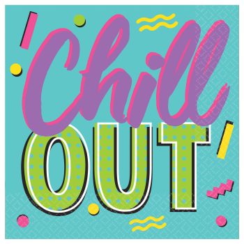 Colorful graphic with the phrase 'Chill Out' in bold letters.