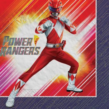 Red Power Ranger in action pose.