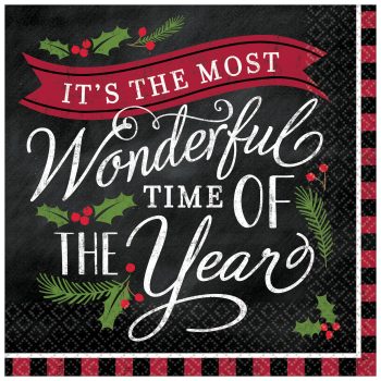 Most Wonderful Time Luncheon Napkins 16ct