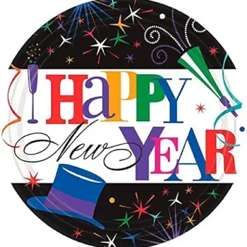 Ring In The New Year Plates, 7in, 60ct