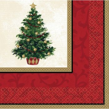 Classic Christmas Tree Dinner Napkins 16ct