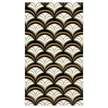 Art Deco black and gold geometric pattern.