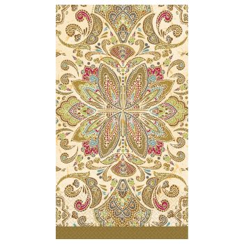 Ornate paisley pattern with floral design.