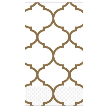 Brown geometric pattern on white background.