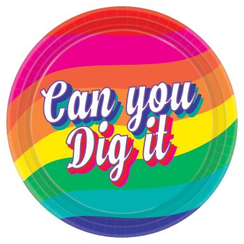 Colorful badge with 'Can you Dig it' text in retro style.
