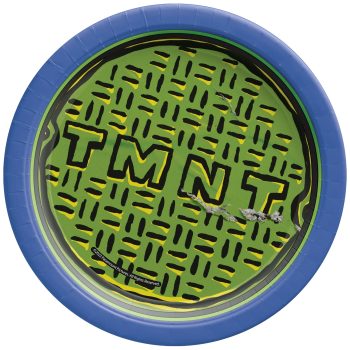 TMNT-themed frisbee with blue rim.