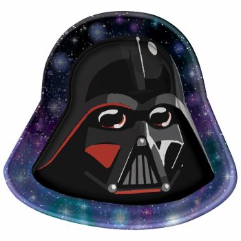 Cartoon helmet with galaxy background design.