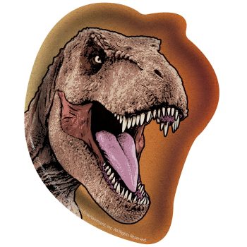 Roaring T. rex dinosaur with open mouth.