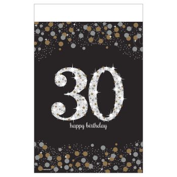 Happy 30th birthday with sparkling design.