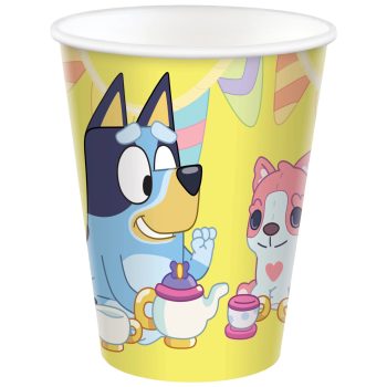 Cartoon characters having a tea party.