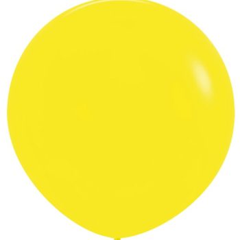 Bright yellow balloon with a smooth surface.