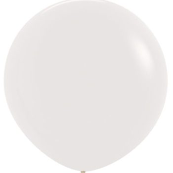 White balloon against plain background.