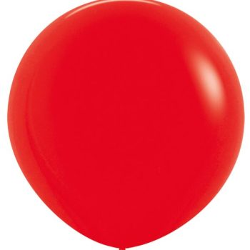 Red balloon on a white background.