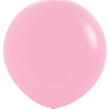 Pink balloon on white background.