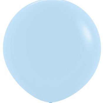 Light blue balloon on white background.