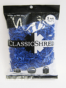 Bag of Classic Shred blue paper shred.