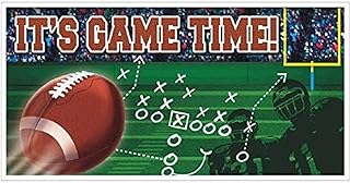 Illustration of a football play with a football and strategic markings on a chalkboard.