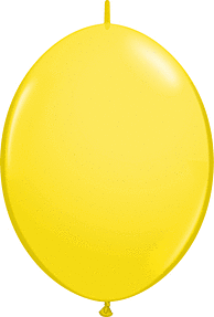 A shiny yellow balloon against a white background.