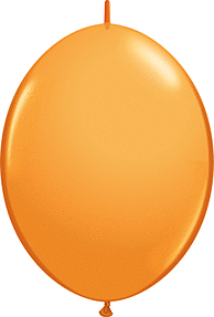 A shiny orange balloon with a reflective surface.