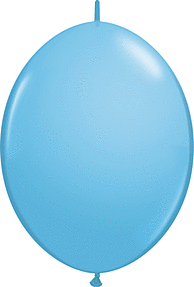 Shiny blue balloon with smooth surface and oval shape.