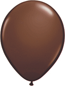 A shiny brown balloon with a smooth surface.