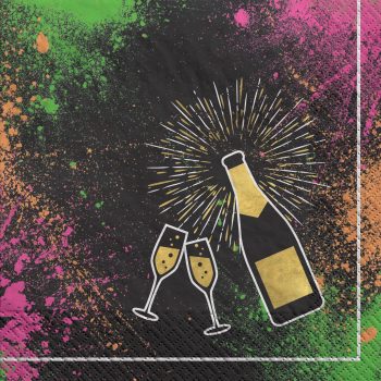 Countdown Glow Beverage Napkins, 40ct