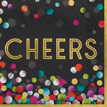 Colorful Confetti Beverage Napkins 40ct