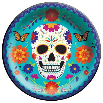 Dia De Los Muertos 10" Round Plates 20ct