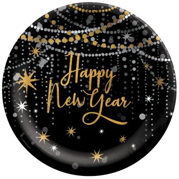 Midnight Hour 10in Round Plates, 20ct