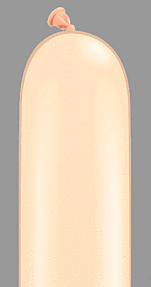 Close-up of a beige-colored popsicle against a plain background.