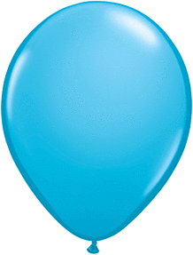 A single blue balloon with a glossy finish.