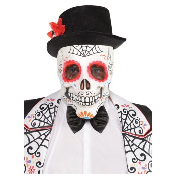 Day of the Dead costume with hat.