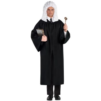 Judge Robe Black Costume Adult