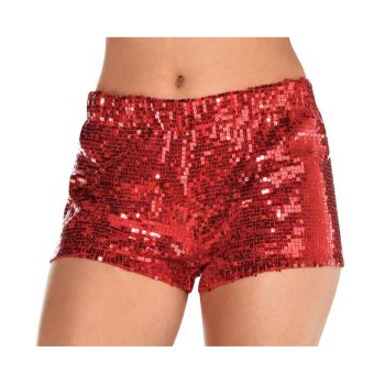 Red Sequin Boy Short Costume Adult