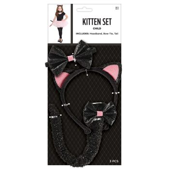 Child Kitten Costume Accessory Kit 3pcs