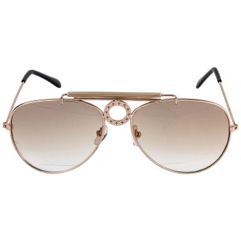 Aviator sunglasses with unique bridge design.