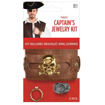 Pirate Captain Jewelry Kit, 3ct