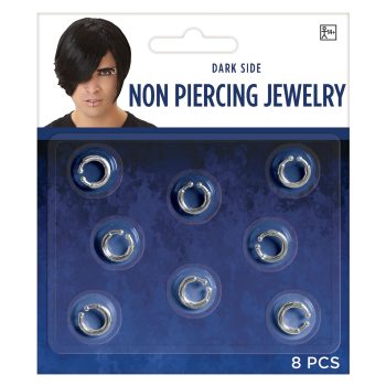 Non-piercing jewelry set, eight pieces.