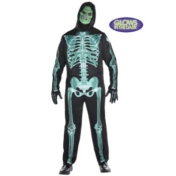 Glow-in-the-Dark Skeleton Costume Plus (48-52)