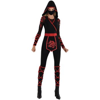 Person in black and red ninja costume.