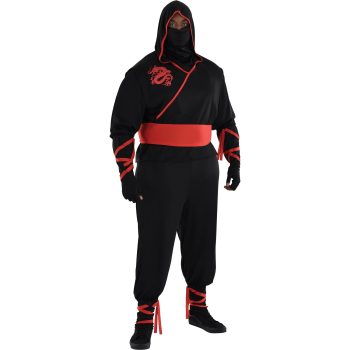 Person in black and red ninja costume.