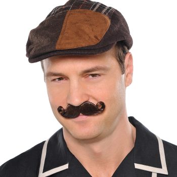 Brown Mini Handlebar Moustache