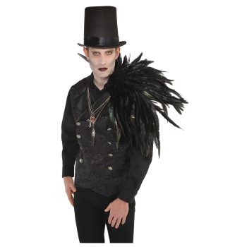 Man in gothic outfit and top hat.