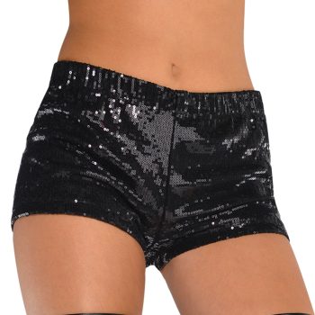 Black Sequin Boy Shorts