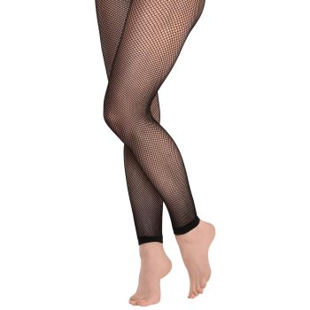 Black Fishnet Footless Tights Costume Adult Standard