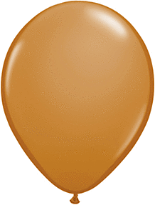 A shiny brown balloon with a smooth surface.